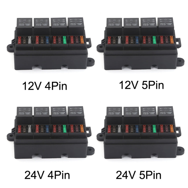 Cassetta fusibili elettromagnetica per auto 12V/24V 4Pin/5Pin