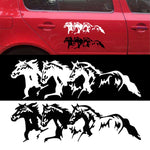 Set 5 adesivi riflettenti cavallo al galoppo per auto