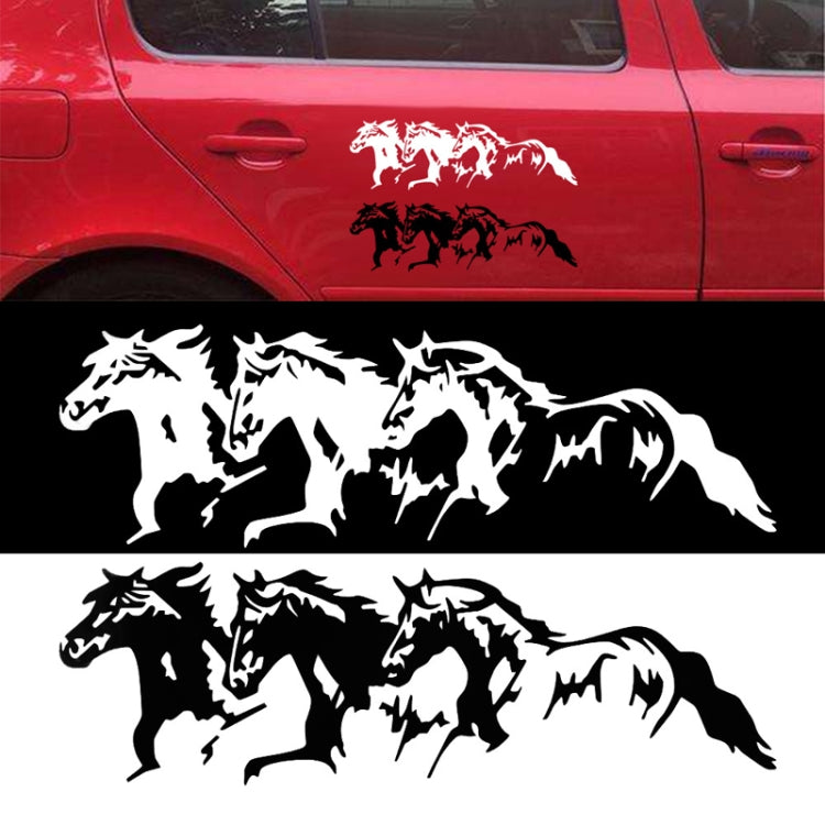 Set 5 adesivi riflettenti cavallo al galoppo per auto