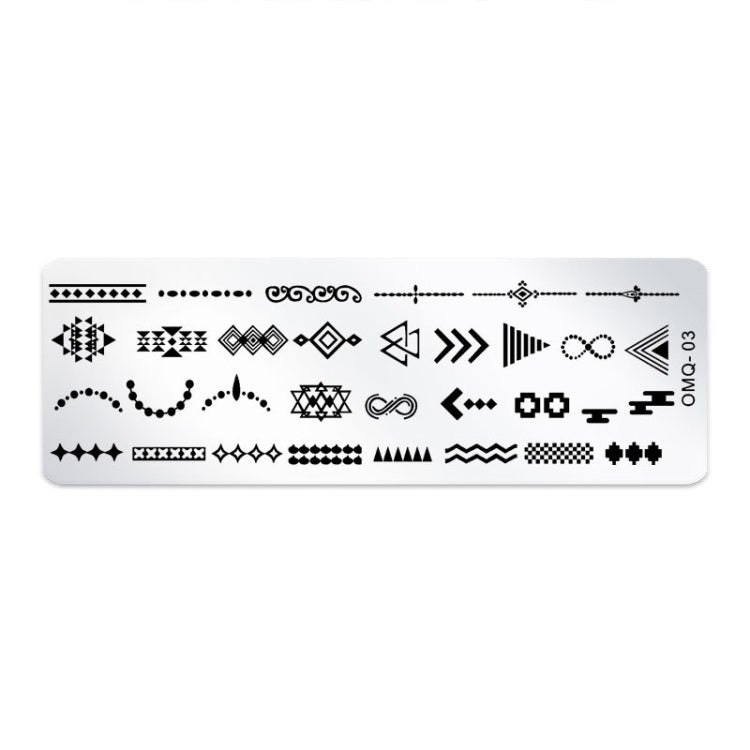 Set 5 modelli stampa nail art in acciaio inox