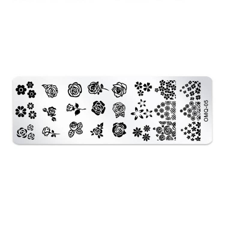 Set 5 modelli stampa nail art in acciaio inox