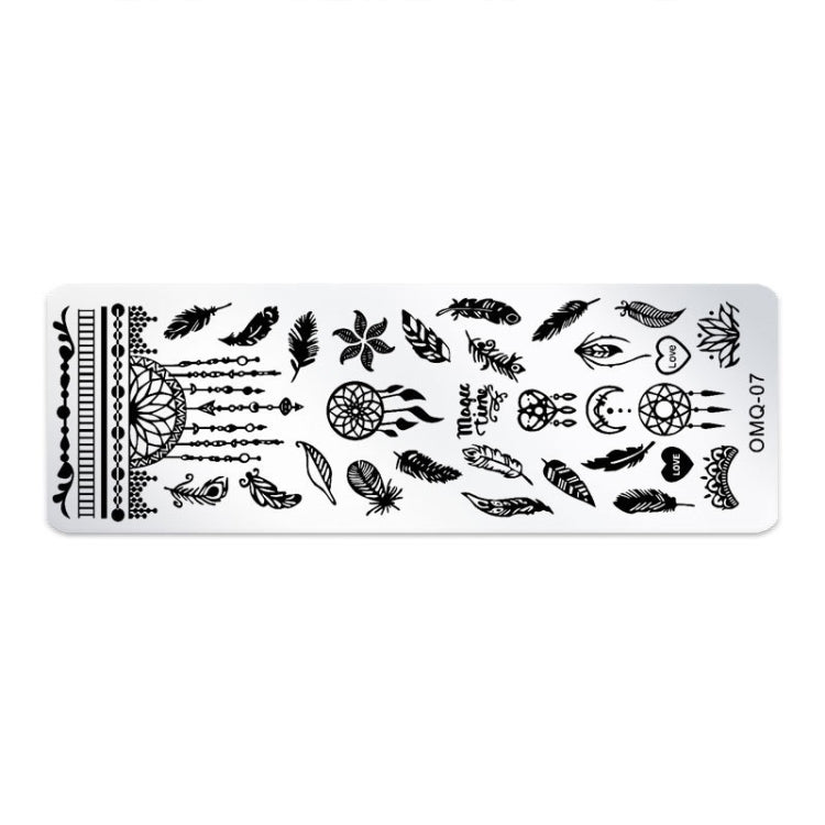 Set 5 modelli stampa nail art in acciaio inox