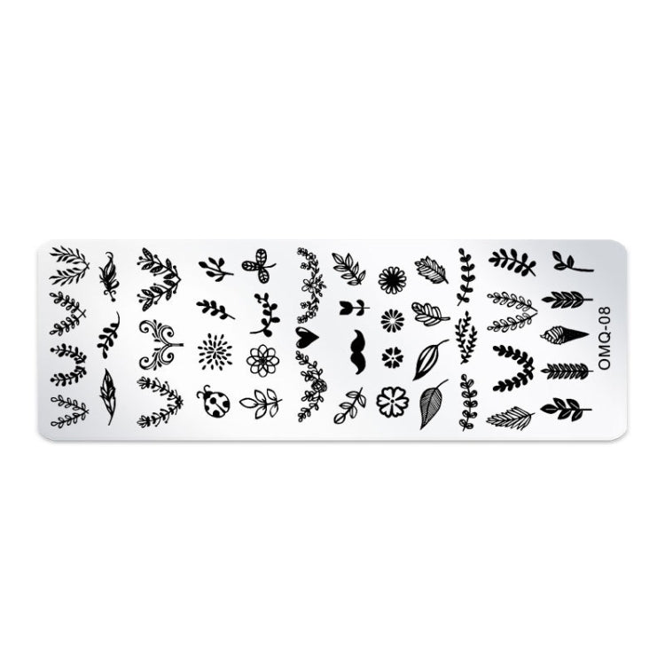 Set 5 modelli stampa nail art in acciaio inox