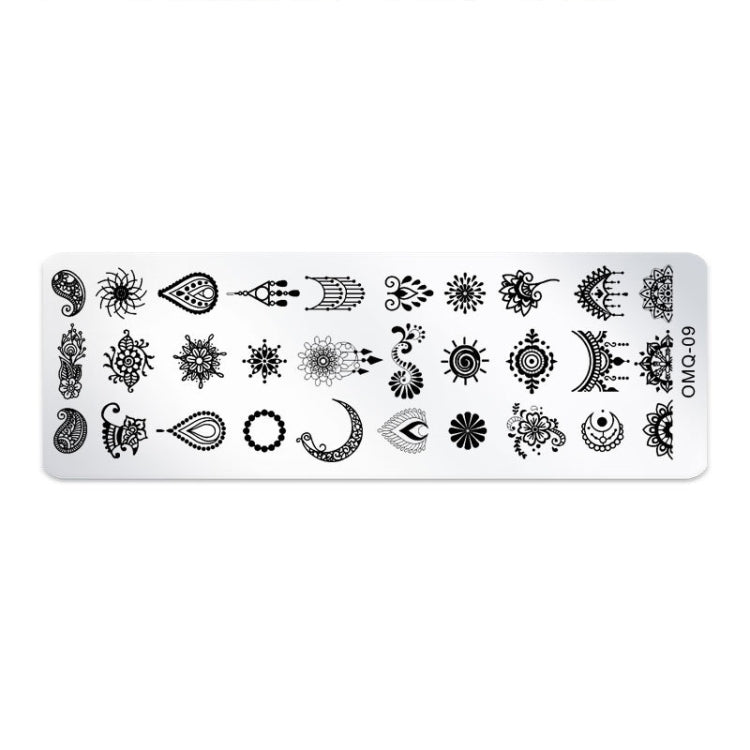 Set 5 modelli stampa nail art in acciaio inox