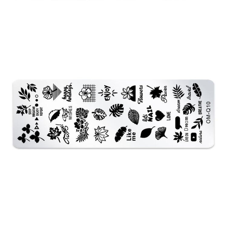 Set 5 modelli stampa nail art in acciaio inox
