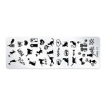 Set 5 modelli stampa nail art in acciaio inox