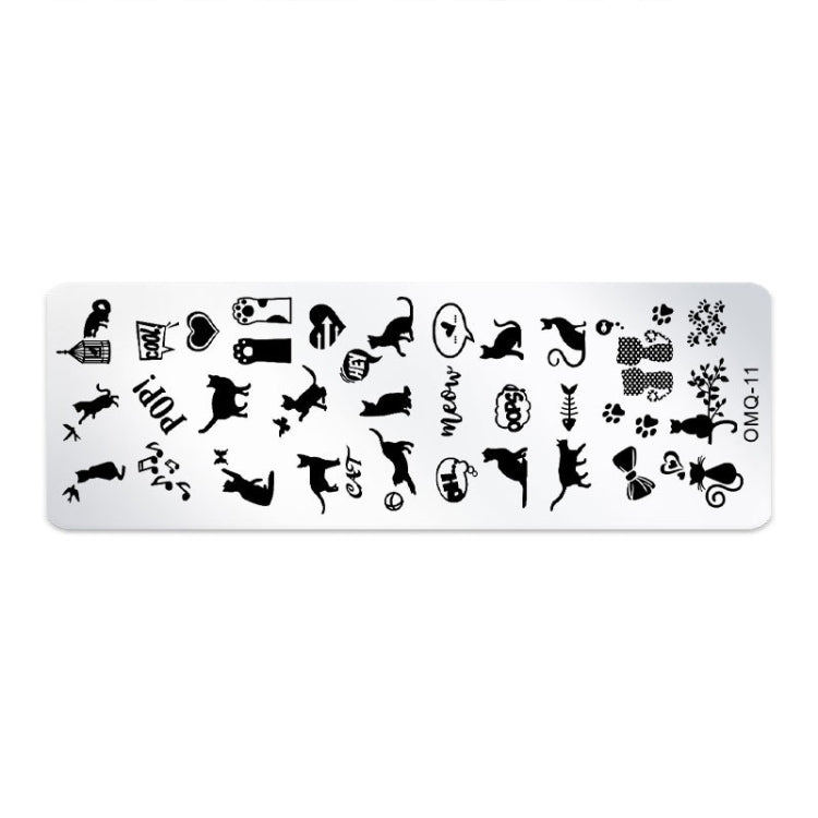 Set 5 modelli stampa nail art in acciaio inox