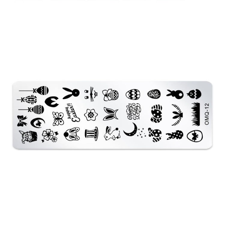Set 5 modelli stampa nail art in acciaio inox