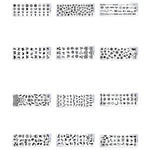 Set 5 modelli stampa nail art in acciaio inox
