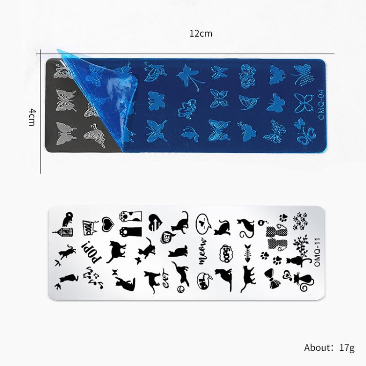 Set 5 modelli stampa nail art in acciaio inox