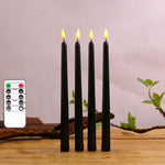 Set 4 lumi di candela elettronici a palo lungo con telecomando
