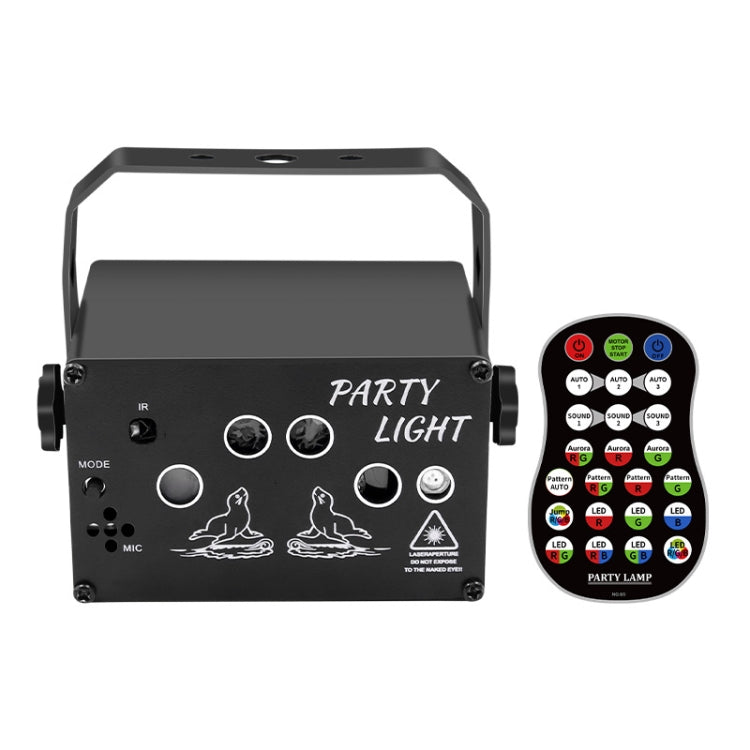 Luce laser mini palco a comando vocale T10 con telecomando
