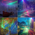 Luce laser mini palco a comando vocale T10 con telecomando