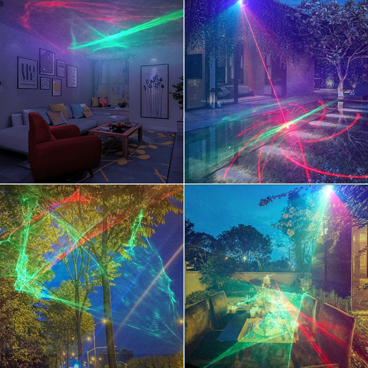 Luce laser mini palco a comando vocale T10 con telecomando