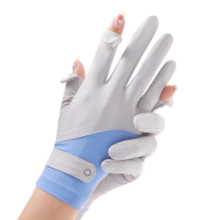 Guanti ciclismo sottili in seta di ghiaccio UV 27cm