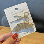 Set clip copricapo con perle e strass in lega 8 pezzi