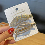 Set clip copricapo con perle e strass in lega 8 pezzi