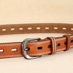 Cintura in pelle bovina con fibbia ad ardiglione 105-115 cm