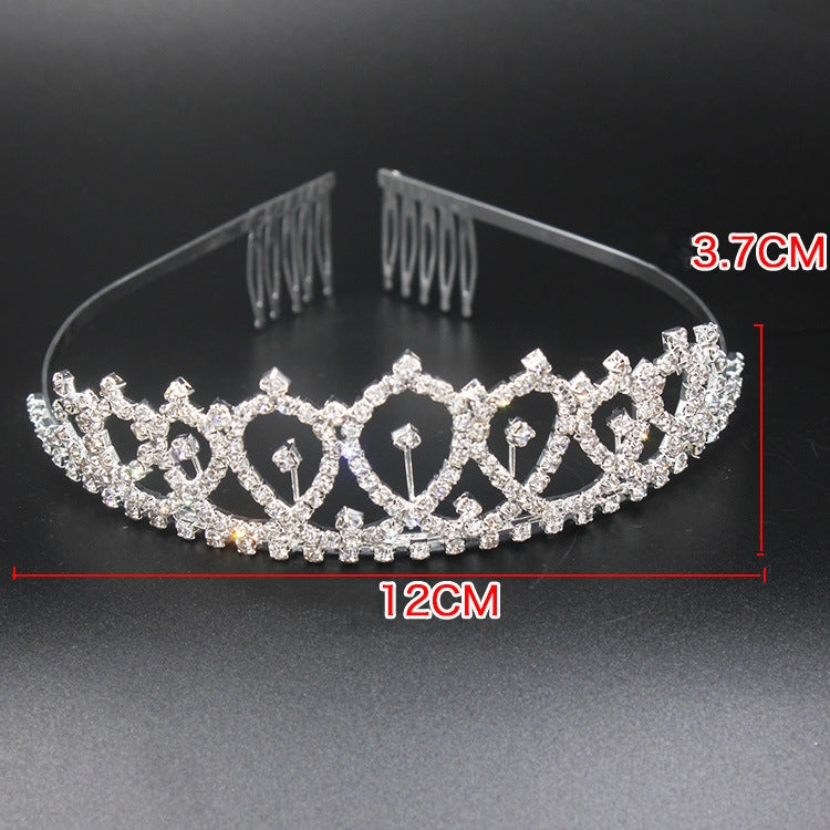 Corona decorativa con strass per cerimonie 12x3,7 cm