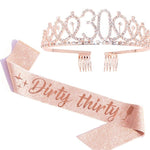 Corona decorativa con strass per cerimonie 12x3,7 cm