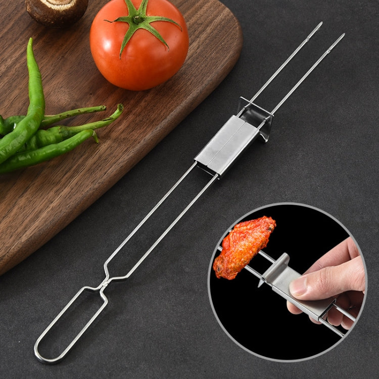 Set 2 forchette barbecue doppia testa in acciaio inox