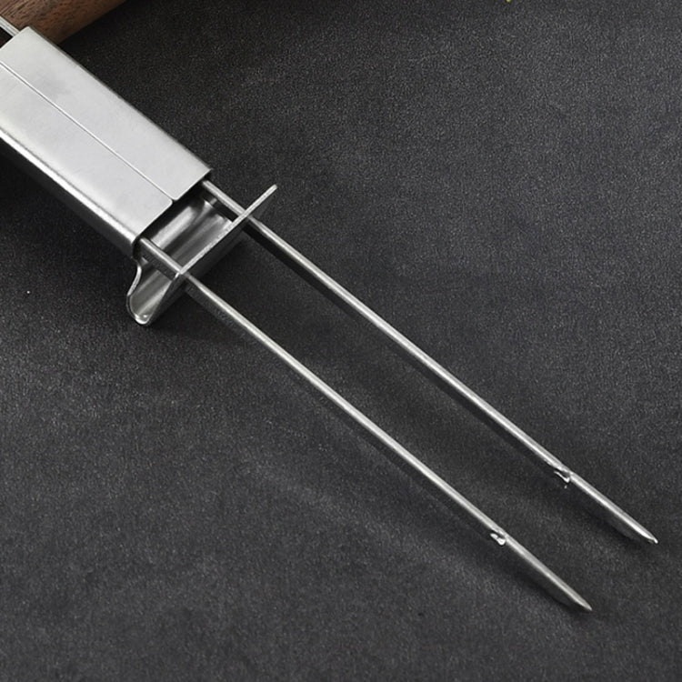 Set 2 forchette barbecue doppia testa in acciaio inox