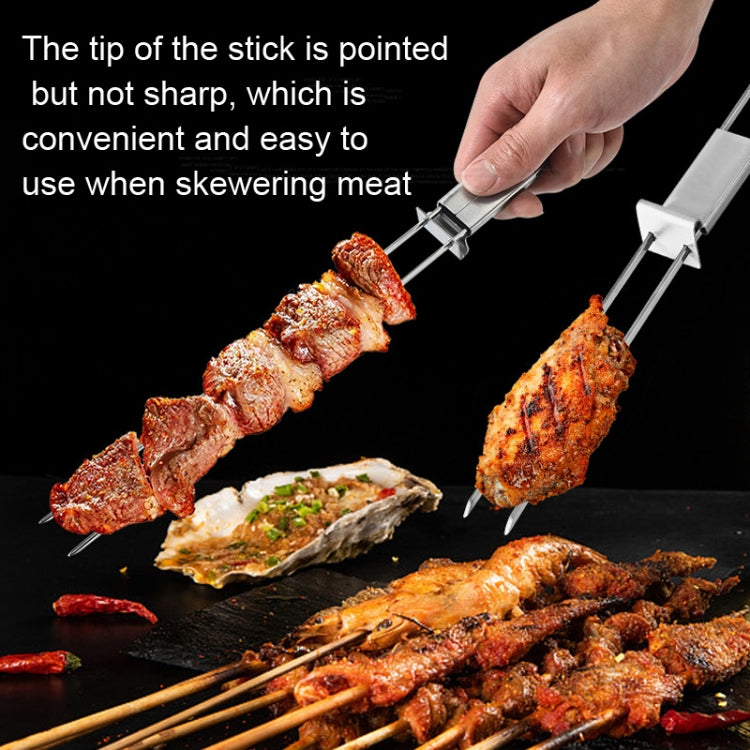 Set 2 forchette barbecue doppia testa in acciaio inox