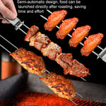 Set 2 forchette barbecue doppia testa in acciaio inox