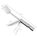 Set 3 in 1 pinze, coltello e forchetta in acciaio inox