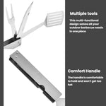 Set 3 in 1 pinze, coltello e forchetta in acciaio inox
