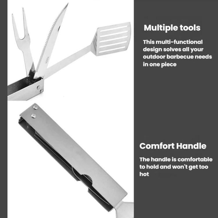 Set 3 in 1 pinze, coltello e forchetta in acciaio inox