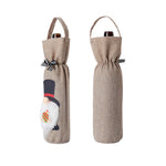 Set 2 borse per bottiglie vino rosso e champagne in panno