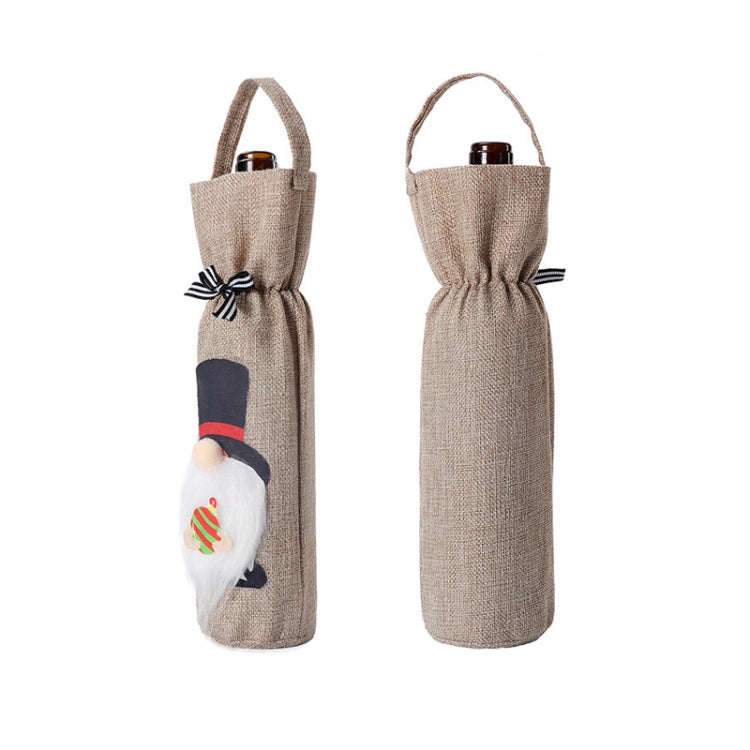 Set 2 borse per bottiglie vino rosso e champagne in panno