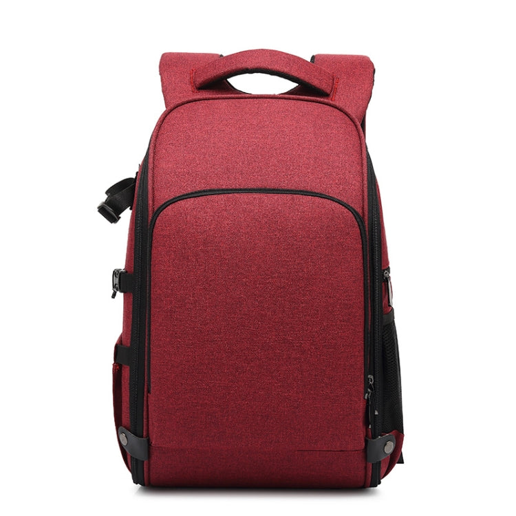 Zaino Cationico SLR Zaino fotografico impermeabile con foro per cavo per cuffie, Blue, Black, Red