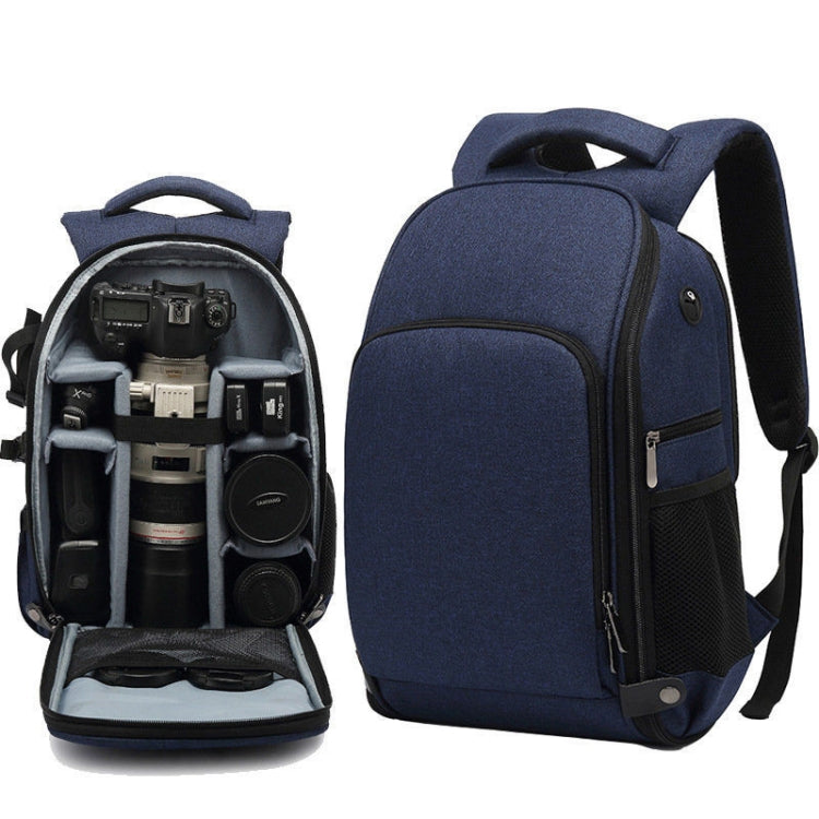 Zaino Cationico SLR Zaino fotografico impermeabile con foro per cavo per cuffie, Blue, Black, Red