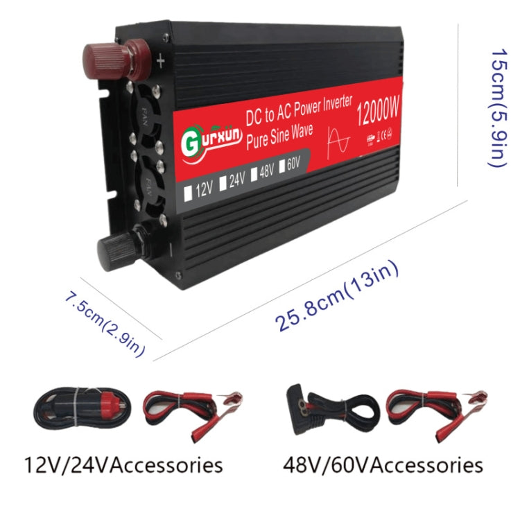 Inverter onda sinusoidale 12000W 12/24/48/60V a 110/220V