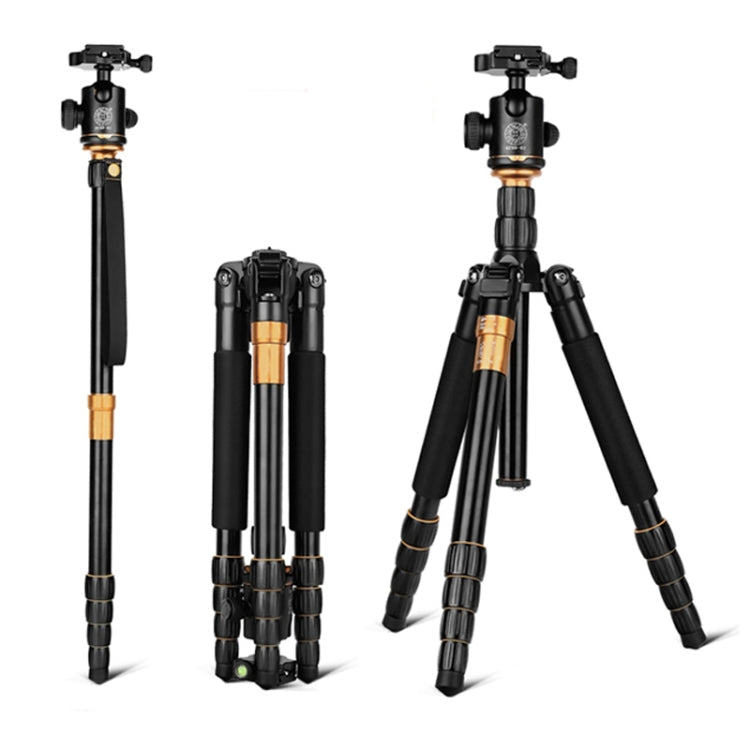Qing zhuangshi DA IQ666 treppiede portatile in lega di alluminio per fotocamera SLR da viaggio, Q666(Black)