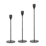 Set 3 portacandele in ferro battuto per decorazioni casa