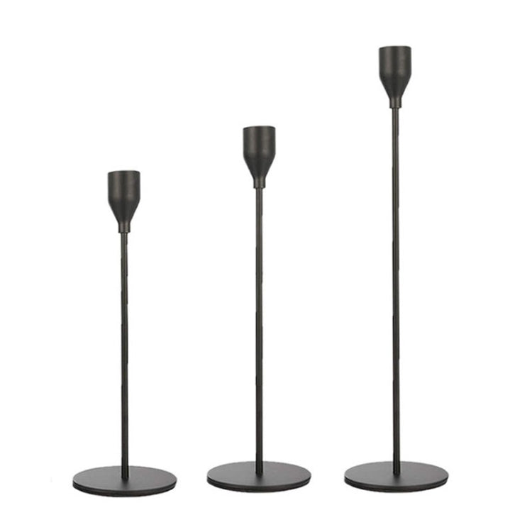 Set 3 portacandele in ferro battuto per decorazioni casa