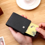 Porta carte in pelle PU con 10 slot e scomparti multifunzione