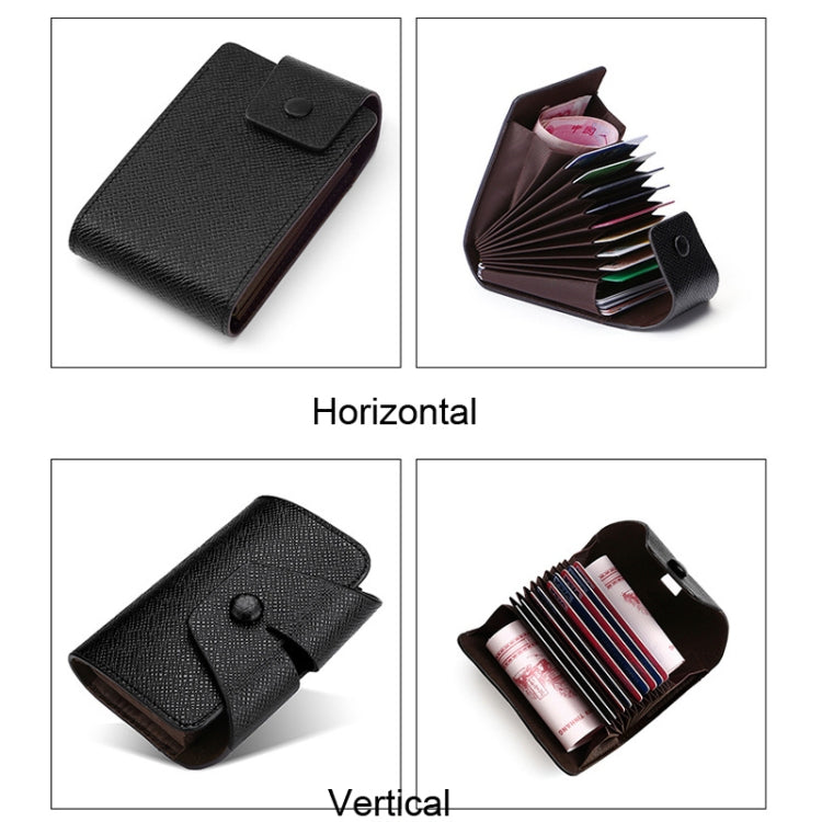 Porta carte in pelle PU con 10 slot e scomparti multifunzione