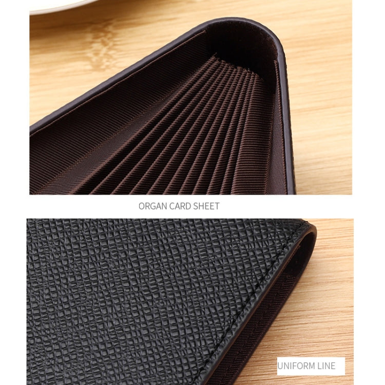 Porta carte in pelle PU con 10 slot e scomparti multifunzione
