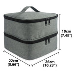 Borsa porta smalti e rossetti portatile in nylon grigia