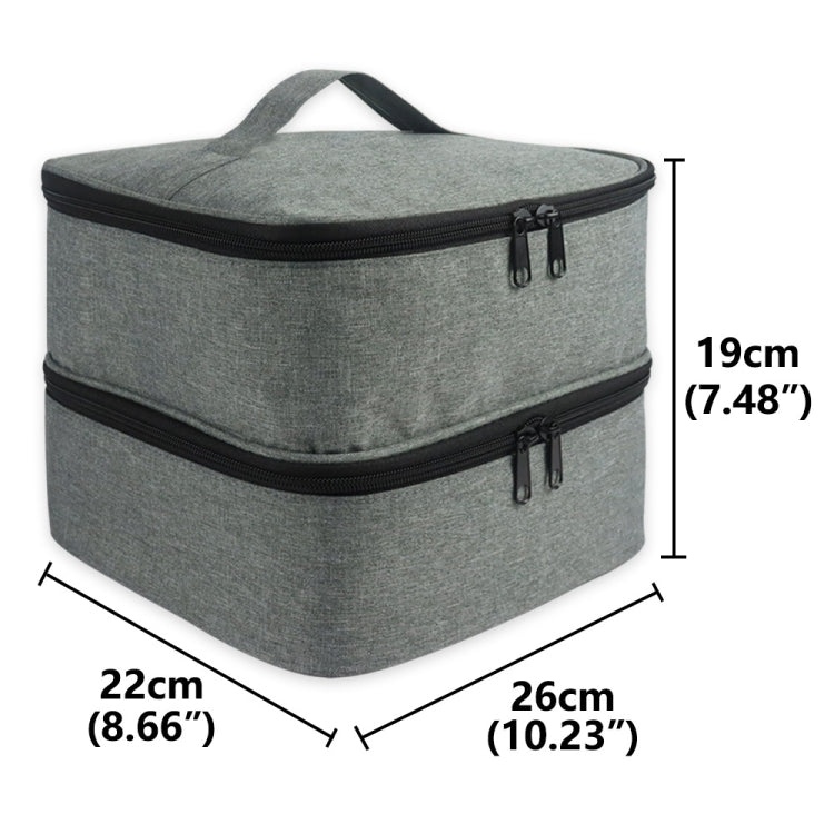 Borsa porta smalti e rossetti portatile in nylon grigia