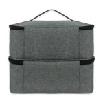 Borsa porta smalti e rossetti portatile in nylon grigia