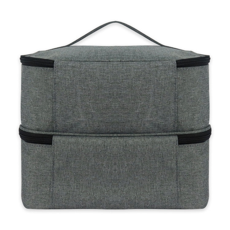 Borsa porta smalti e rossetti portatile in nylon grigia