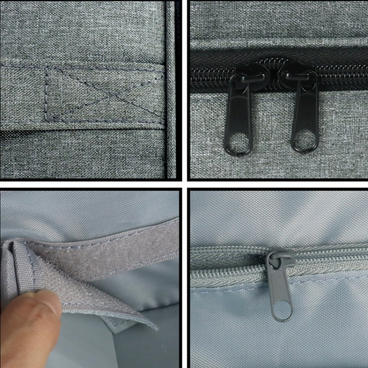 Borsa porta smalti e rossetti portatile in nylon grigia