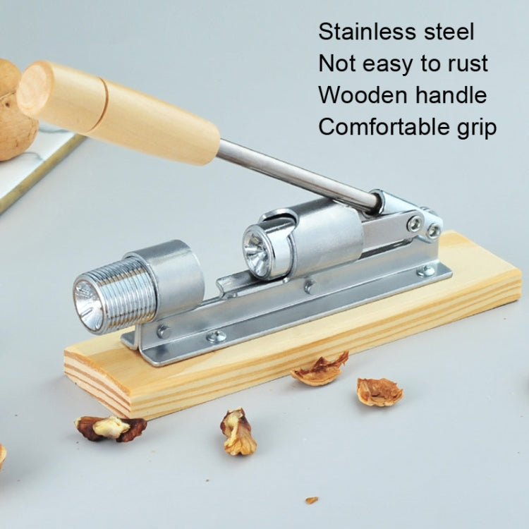 Pinza per rompere guscio noci in legno e acciaio