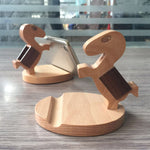 Supporto cellulare in legno di faggio per dispositivi fino a 6,3"