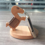 Supporto cellulare in legno di faggio per dispositivi fino a 6,3"